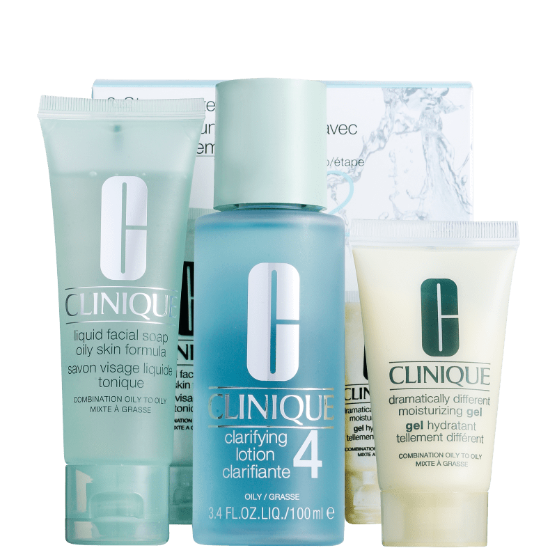 Kit Clinique Sistema 3 Passos Introdução Pele 4 (3 produtos)