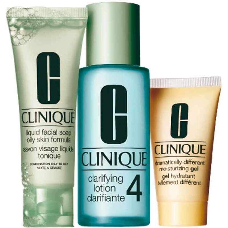 Clinique Introdução Sistema 3 Passos Pele 4 Kit (3 Produtos)