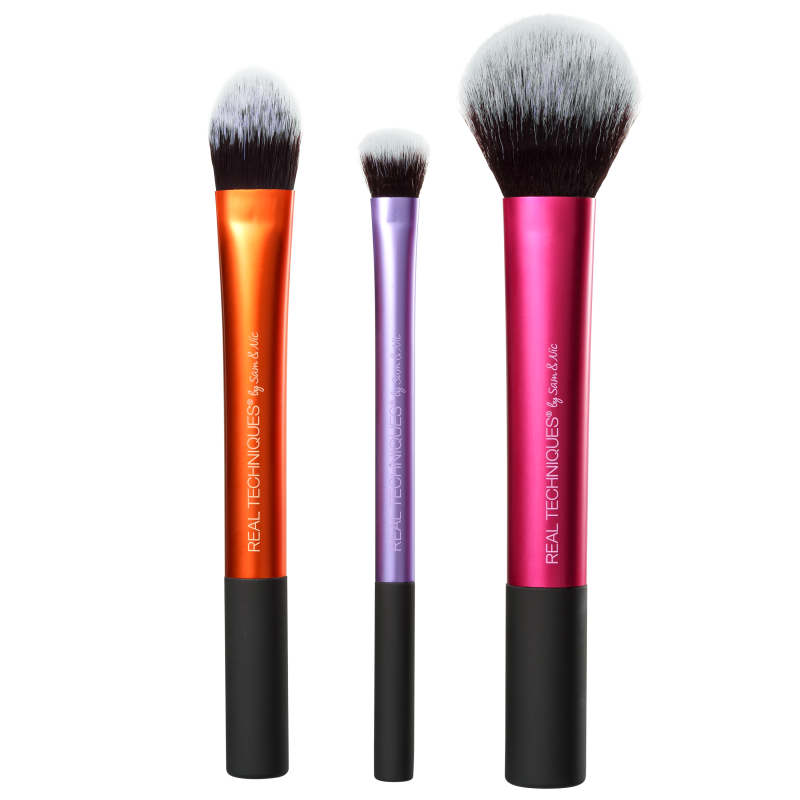Kit de Pincéis Real Techniques Travel Essentials (3 produtos + Estojo)