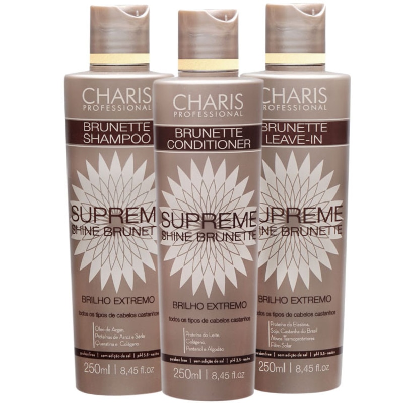 Kit de Tratamento Charis Supreme Shine Brunette (3 Produtos)