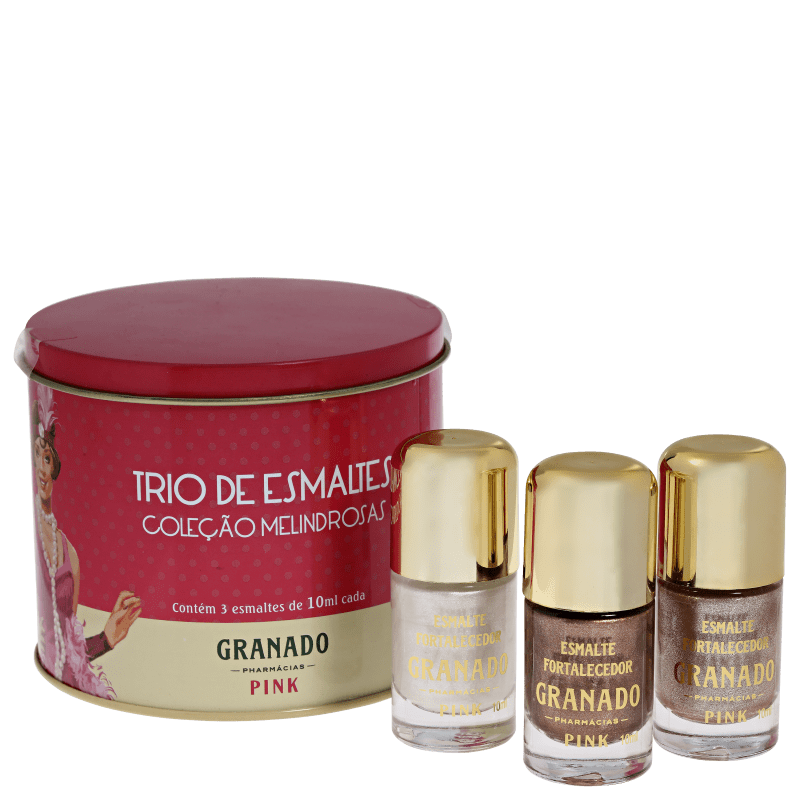 Kit Granado Pink Trio Melindrosas de Esmaltes