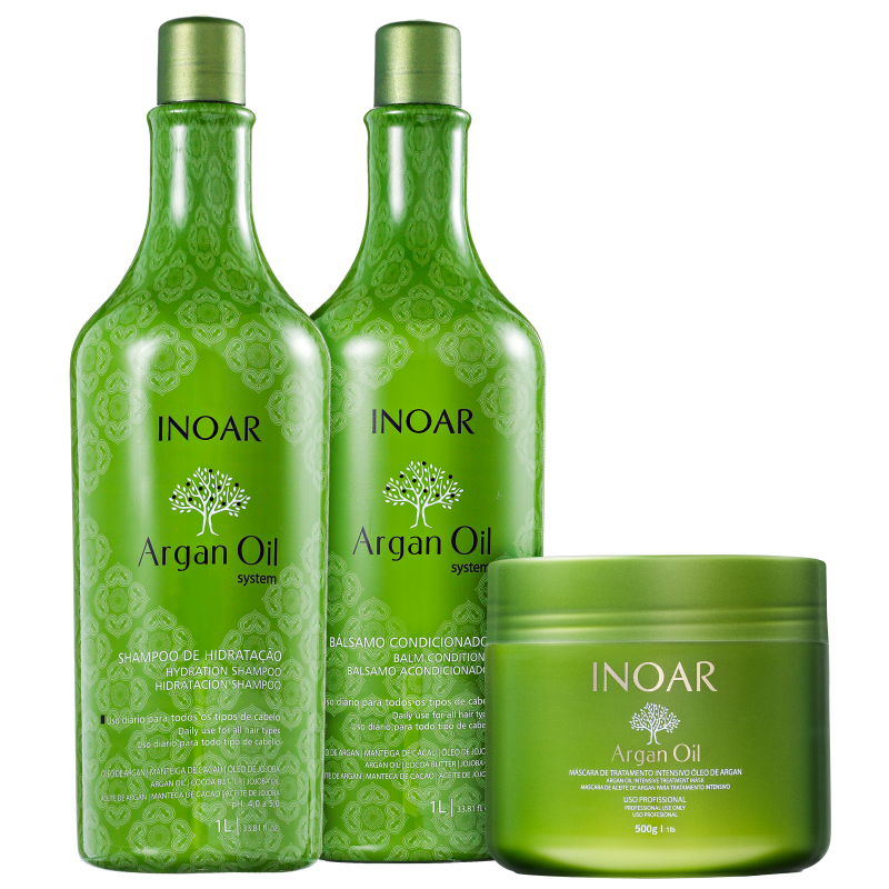Kit Inoar Argan Oil Tratamento (3 produtos)