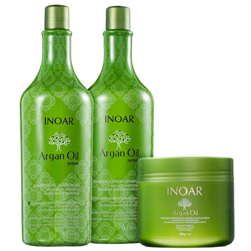 Kit Inoar Argan Oil Tratamento (3 produtos)