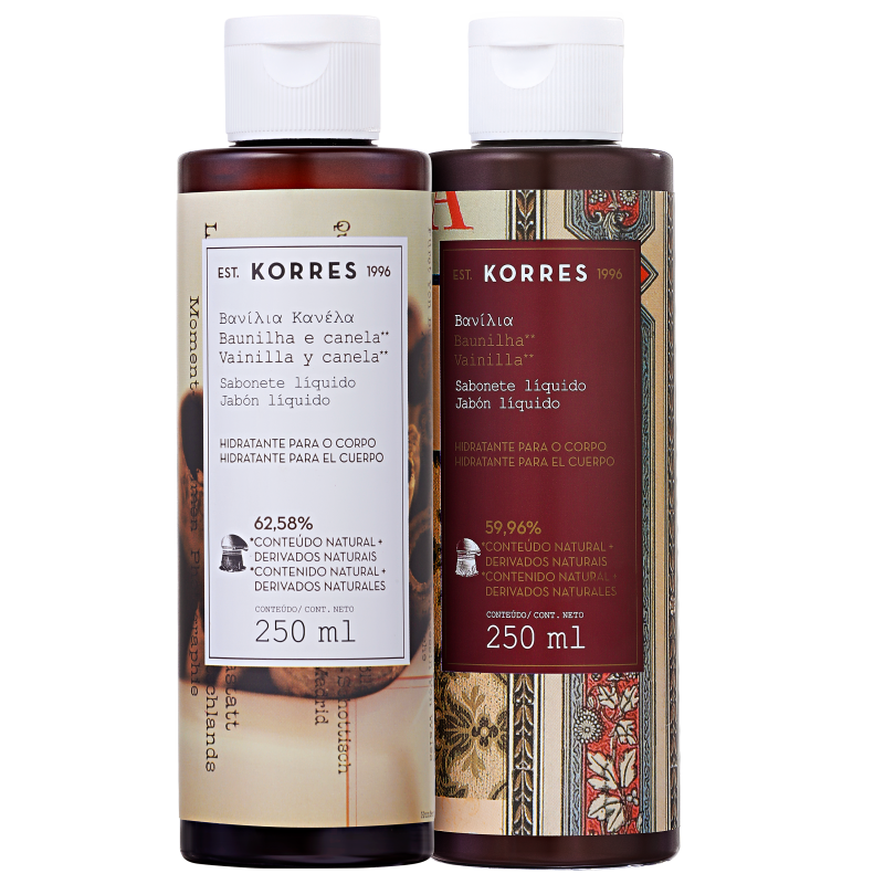 Kit Korres Baunilha e Canela Vanilla Dream - Sabonetes Líquidos 2x250ml