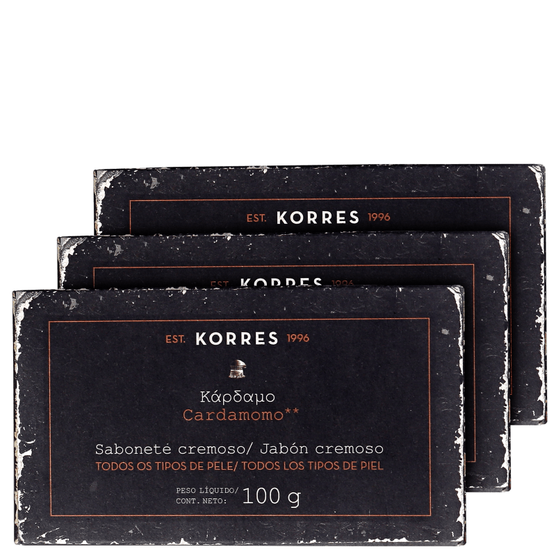 Kit Korres Cardamomo - Sabonetes em Barra 3x100g