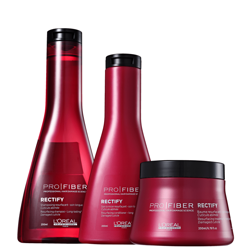 Kit L'Oréal Professionnel Pro Fiber Rectify Tratamento (3 produtos)