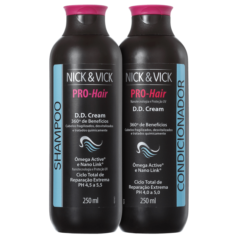 Kit Nick & Vick PRO-Hair D.D. Cream 360º Reparação Completa (2 Produtos)