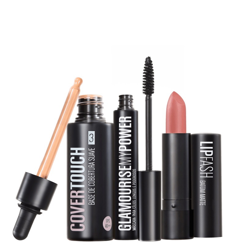 Kit Océane Femme Cover Touch 3 Glamourise Lip Fash Gorgeous Nut (3 produtos)