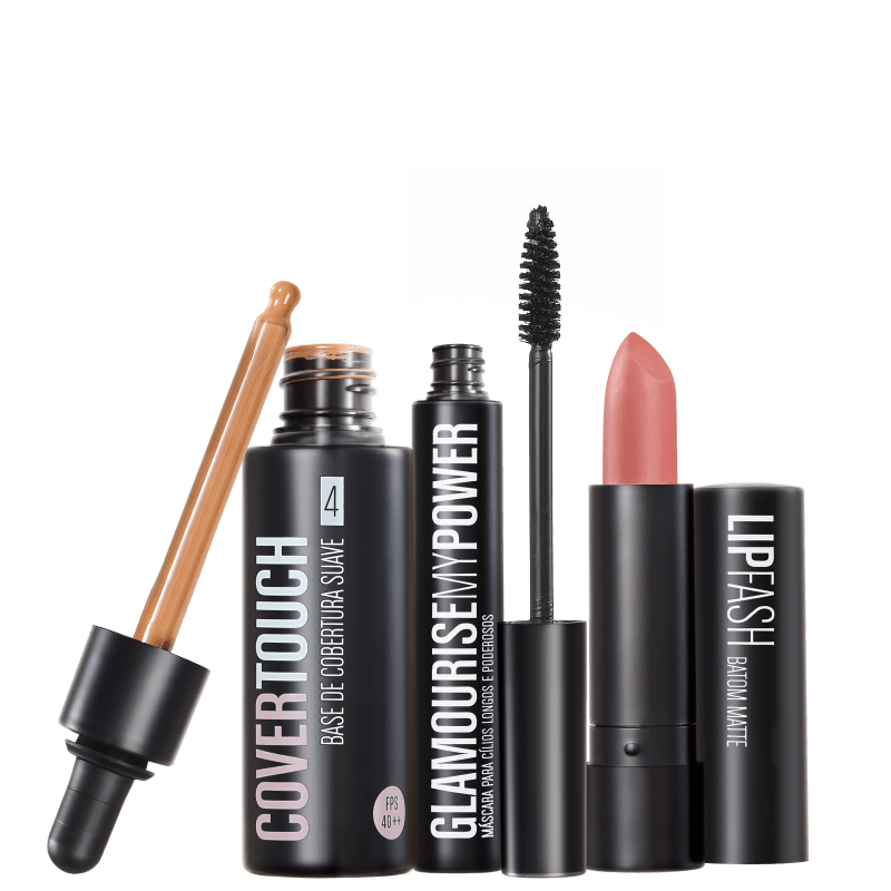 Kit Océane Femme Cover Touch 4 Glamourise Lip Fash Gorgeous Nut (3 produtos)