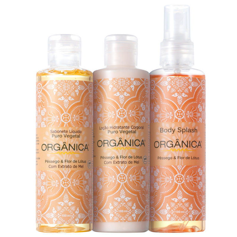 Kit Orgânica Tri Set Pêssego e Flor de Lótus (3 produtos)