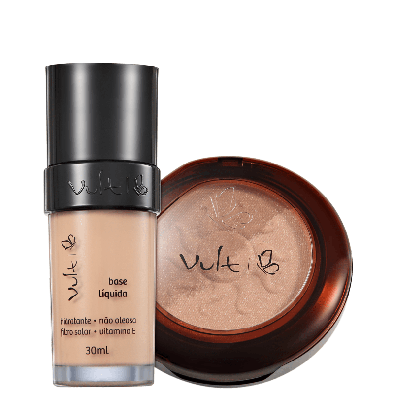 Kit Vult Make Up 01 Bege Iluminador e Bronzant Duo (2 produtos)