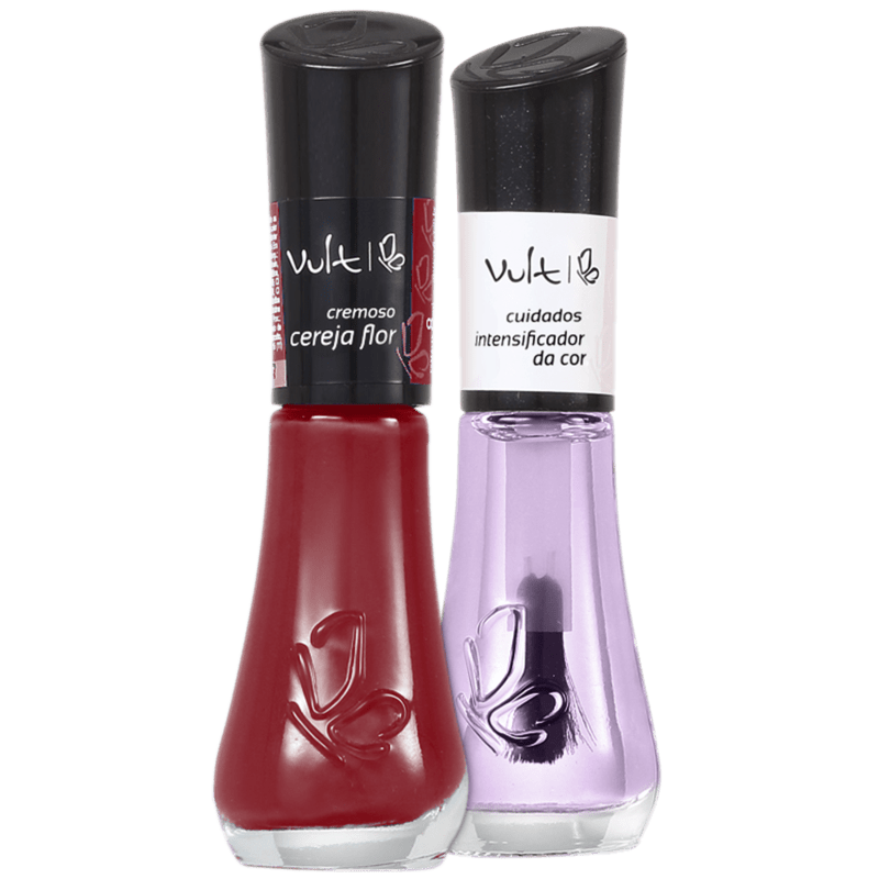 Kit Vult Unhas Intensificador da Cor Cereja Flor (2 produtos)