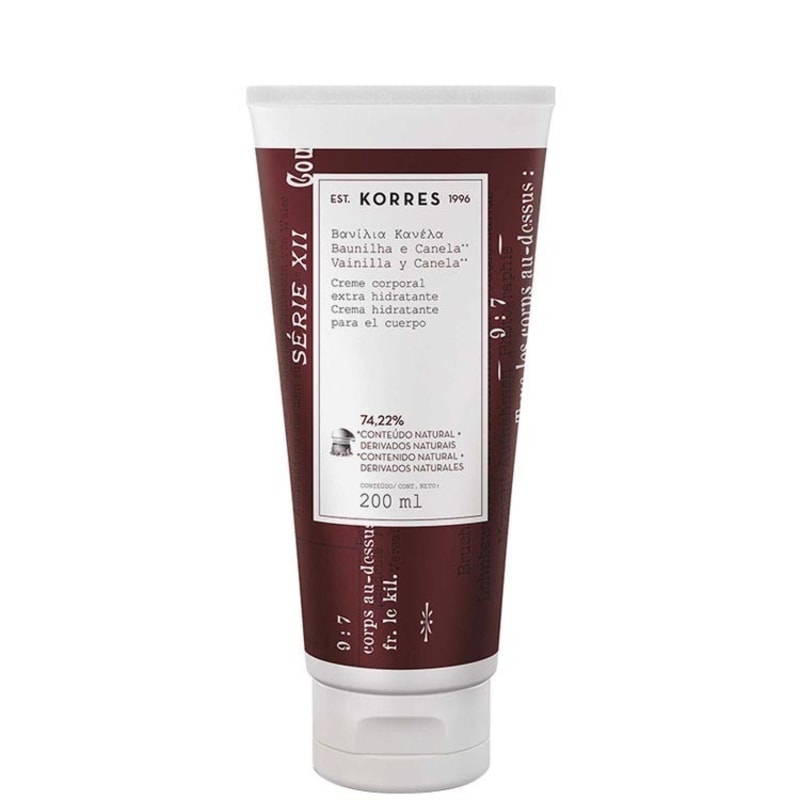 Korres Baunilha e Canela - Creme Hidratante Corporal 200ml