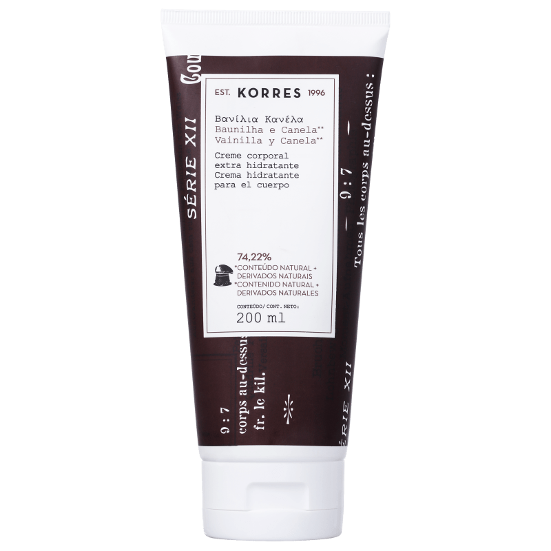 Korres Baunilha e Canela - Creme Hidratante Corporal 200ml