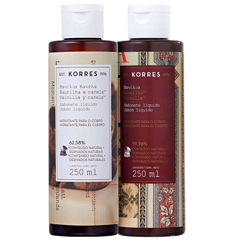 Kit Korres Baunilha e Canela Vanilla Dream - Sabonetes Líquidos 2x250ml
