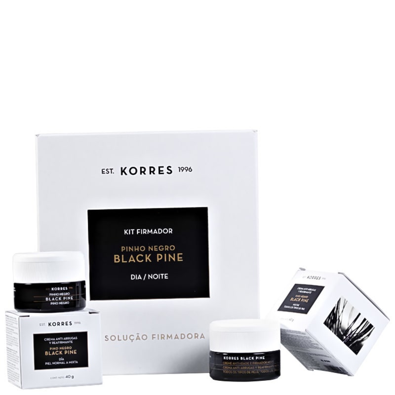 Kit Korres Black Pine Pele Normal a Mista Dia e Noite (2 produtos)