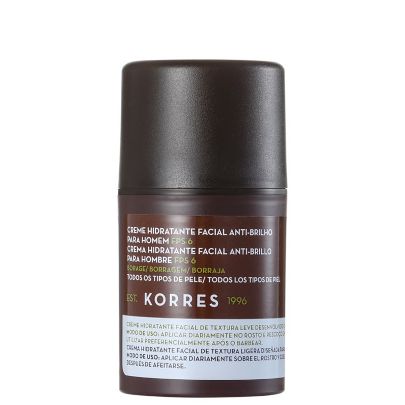Korres Borage Anti-Brilho FPS 6 - Hidratante Facial 45g