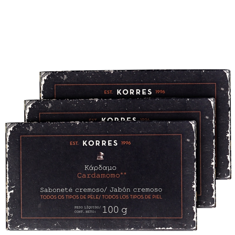 Kit Korres Cardamomo - Sabonetes em Barra 3x100g