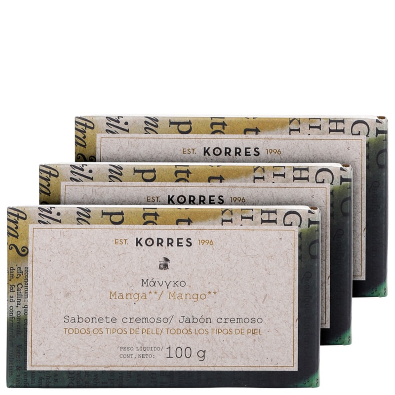 Kit Korres Manga - Sabonetes em Barra 3x100g