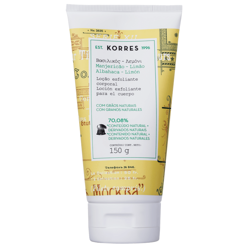 Korres Manjericão-Limão - Loção Esfoliante Corporal 150ml