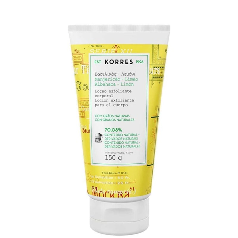 Korres Manjericão-Limão - Loção Esfoliante Corporal 150ml