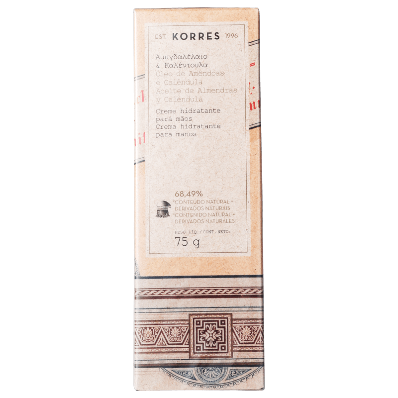 Korres Óleo de Amêndoas e Calêndula - Creme Hidratante para as Mãos 75ml