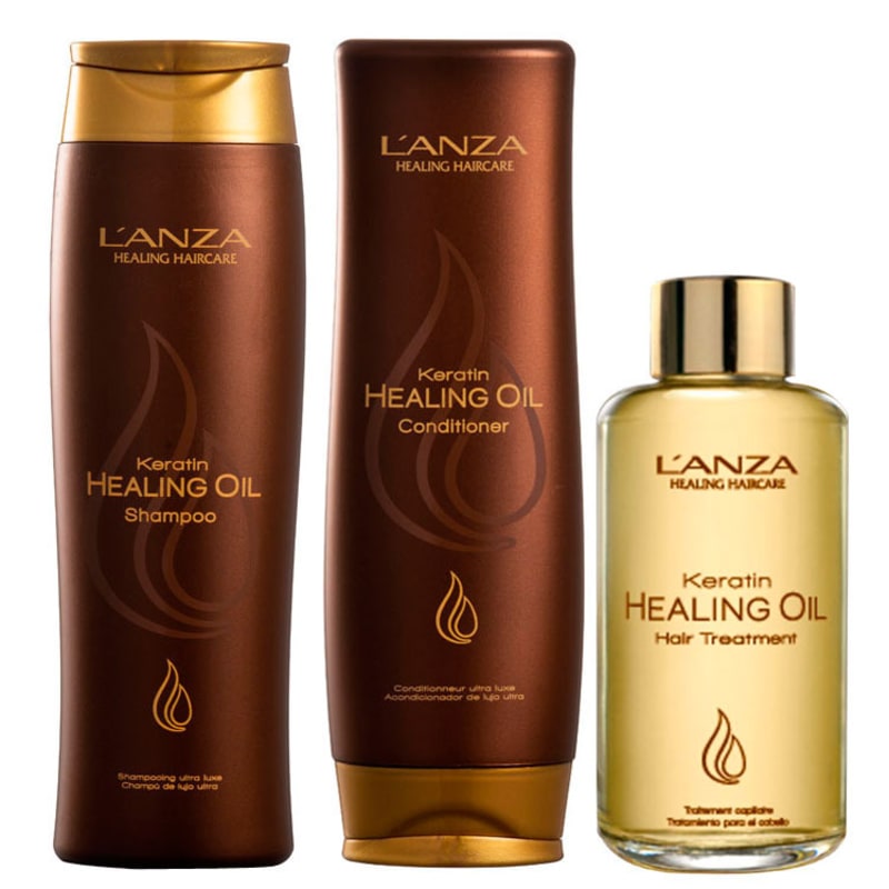 L'Anza Keratin Healing Oil Treatment Kit (3 Produtos)