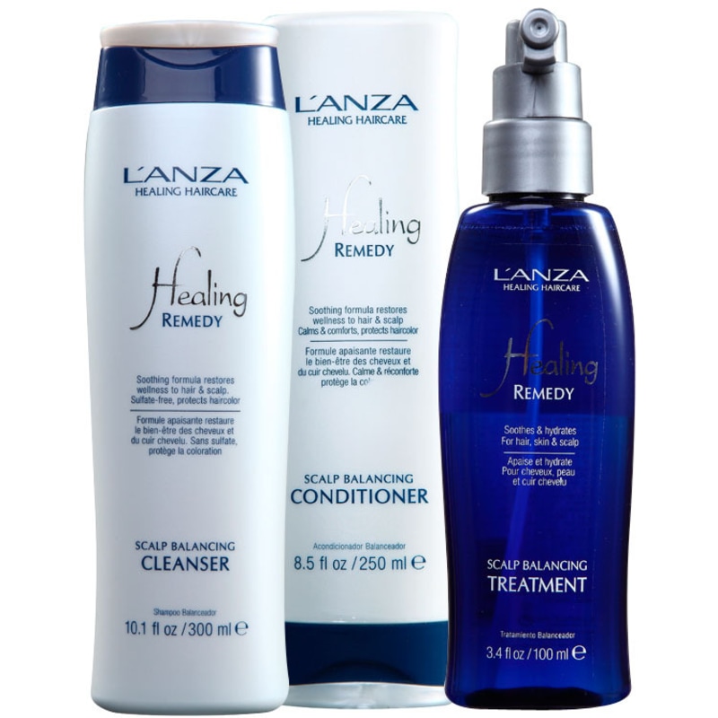 L'Anza Healing Scalp Balancing Cleanser Kit de Tratamento (3 Produtos)