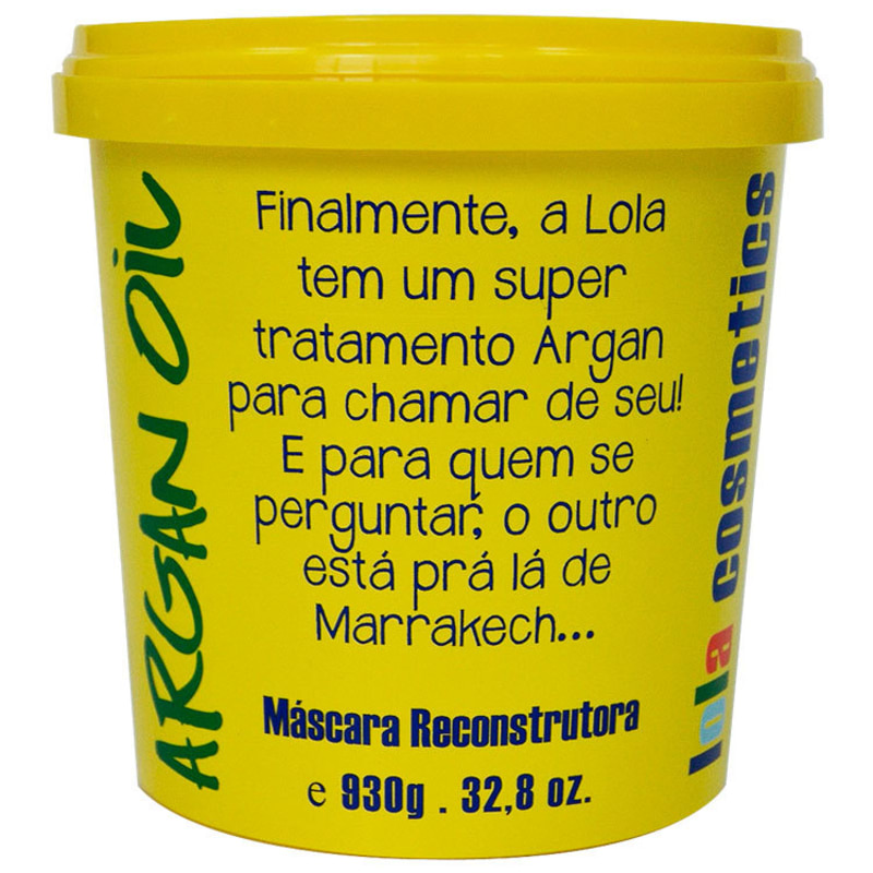 Lola Cosmetics Argan Oil - Máscara Reconstrutora 930g