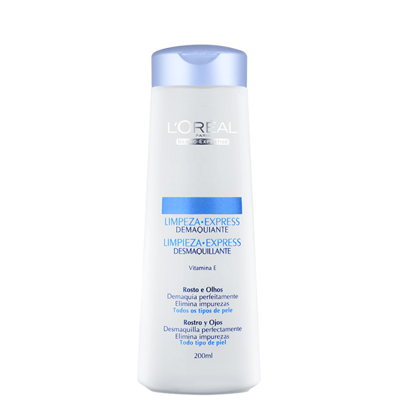 L'Oréal Paris Limpeza Express Dermo-Expertise - Loção Demaquilante para Rosto e Olhos 200ml