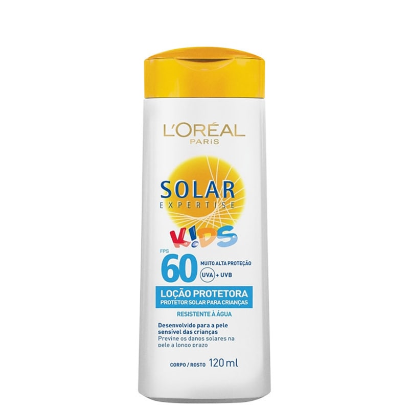 L'Oréal Paris Solar Expertise Kids Loção Protetora FPS 60 - Protetor Solar Infantil Facial 120ml
