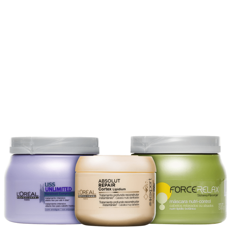 L'Oréal Professionnel Cronograma Capilar Cabelos Sem Frizz Kit (3 Produtos)