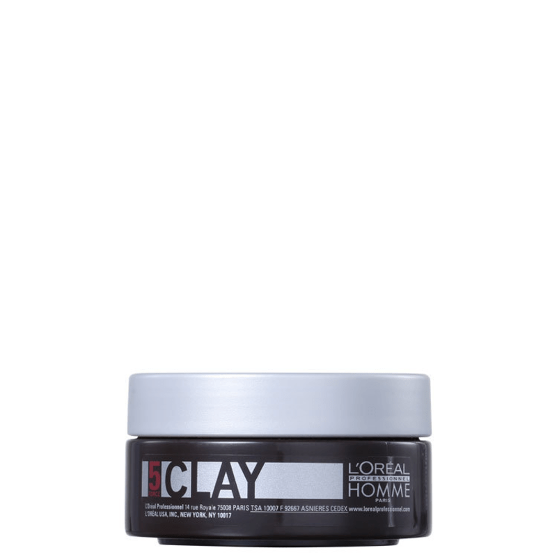 L'Oréal Professionnel Homme Clay Force 5 - Pasta de Fixação Forte 50ml