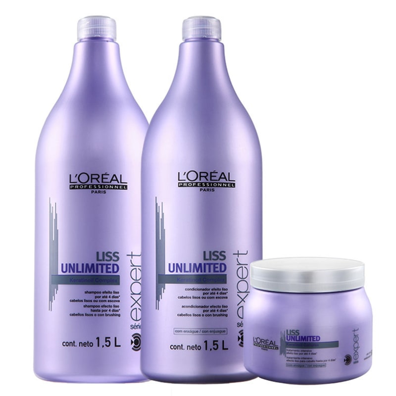 L'Oréal Professionnel Liss Unlimited Salon Treatment Kit (3 Produtos)