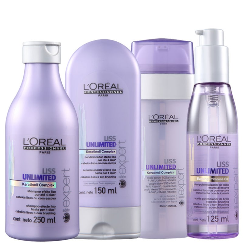 L'Oréal Professionnel Liss Unlimited Sos Shine Kit (4 Produtos)