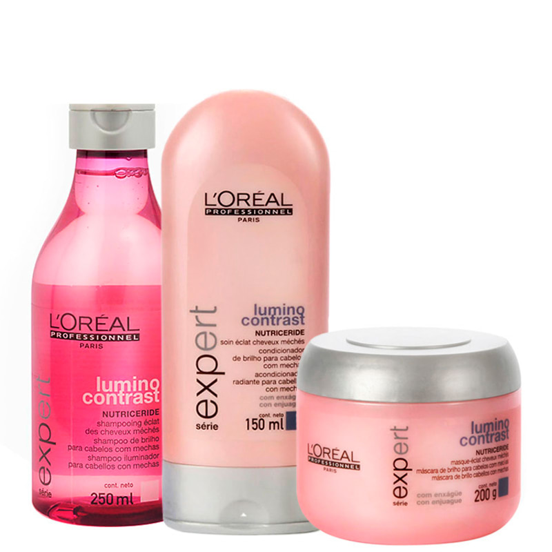 L'Oréal Professionnel Lumino Contrast Shine Treatment Kit (3 Produtos)
