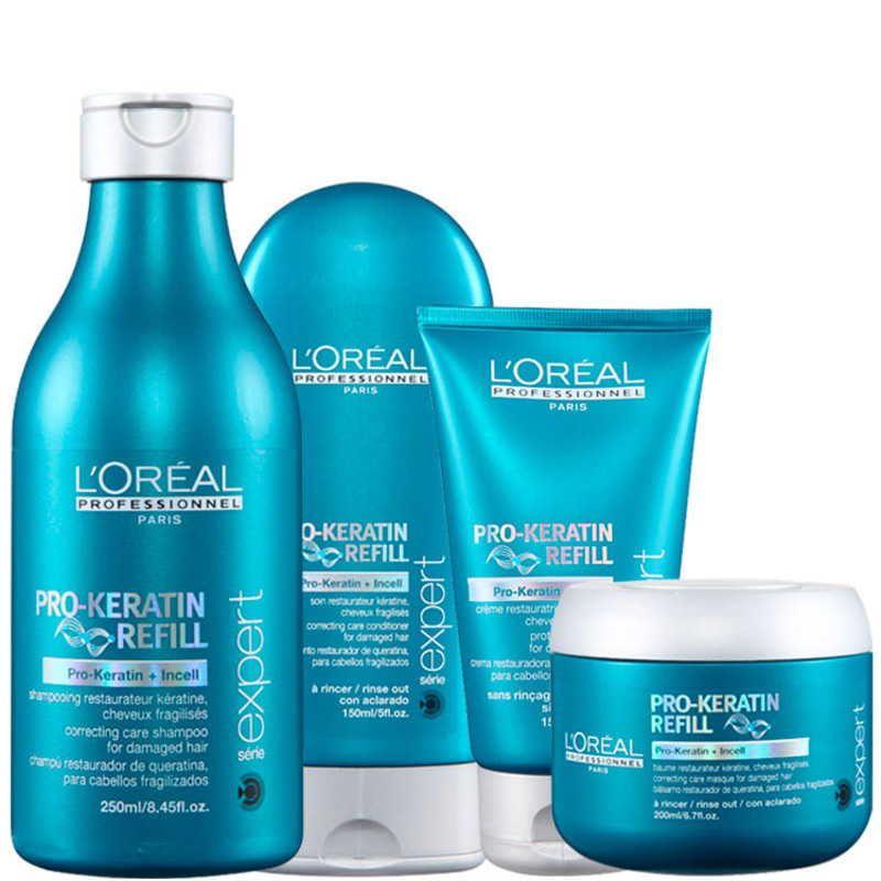 L'Oréal Professionnel Pro-Keratin Refill Kit de Tratamento Completo (4 Produtos)
