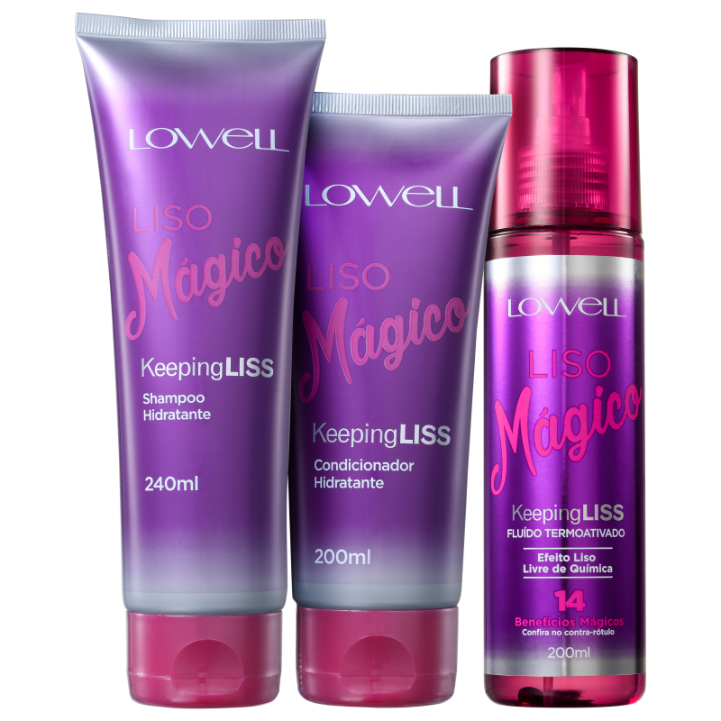 Lowell Keeping Liss Liso Mágico Intenso Kit (3 produtos)