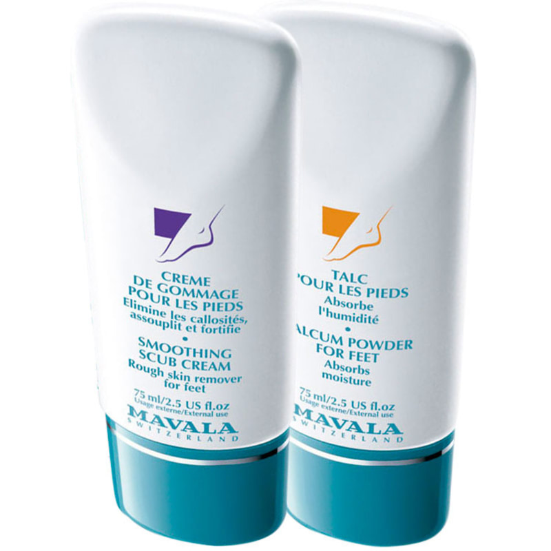 Mavala Somoothing Scrub Cream e Talcum Powder for Feet (2 Produtos)