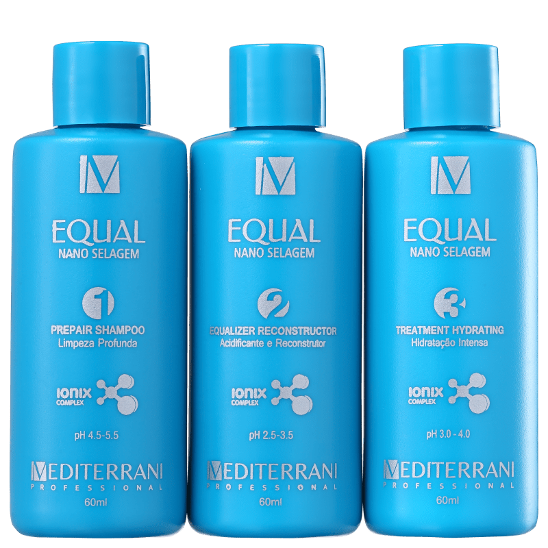 Mediterrani Equal System Ultra Alinhamento e Brilho 3D Kit (3 Produtos)