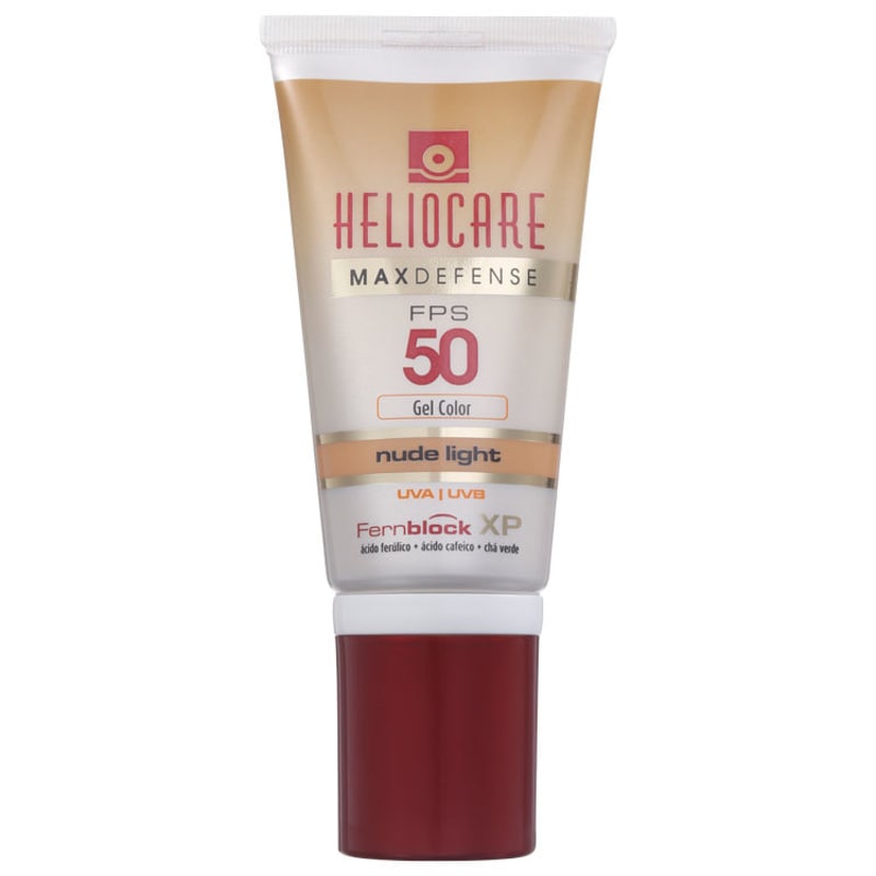 Melora Heliocare Max Defense Gel Color Nude Light FPS 50 - Protetor Solar com Cor em Gel 50g