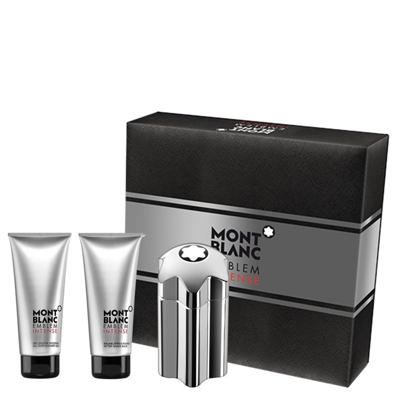 Conjunto Emblem Intense Montblanc Masculino - Eau de Toilette 100ml + Gel de Banho 100ml + Pós-Barba 100ml
