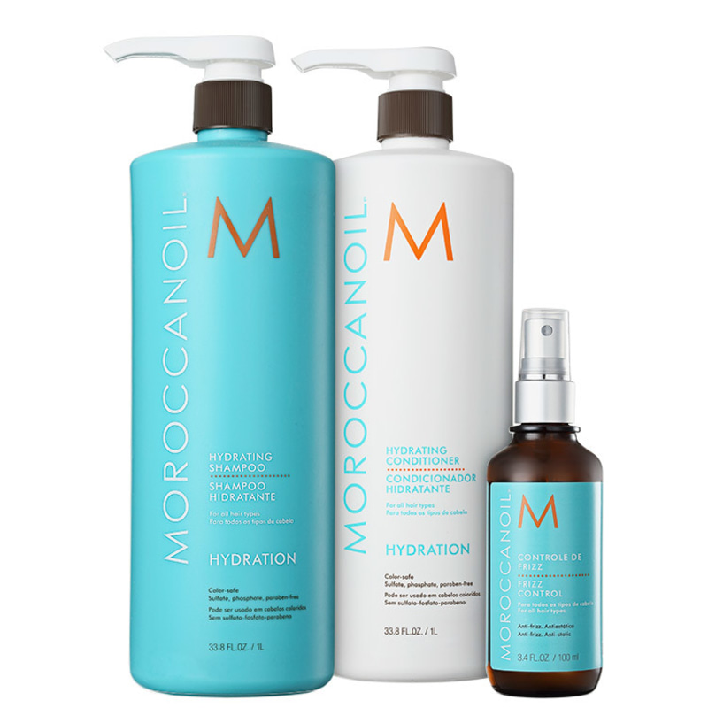Moroccanoil Hydrating Frizz Control Kit (3 Produtos)
