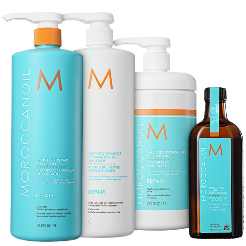 Moroccanoil Moisture Repair Treatment Kit (4 Produtos)