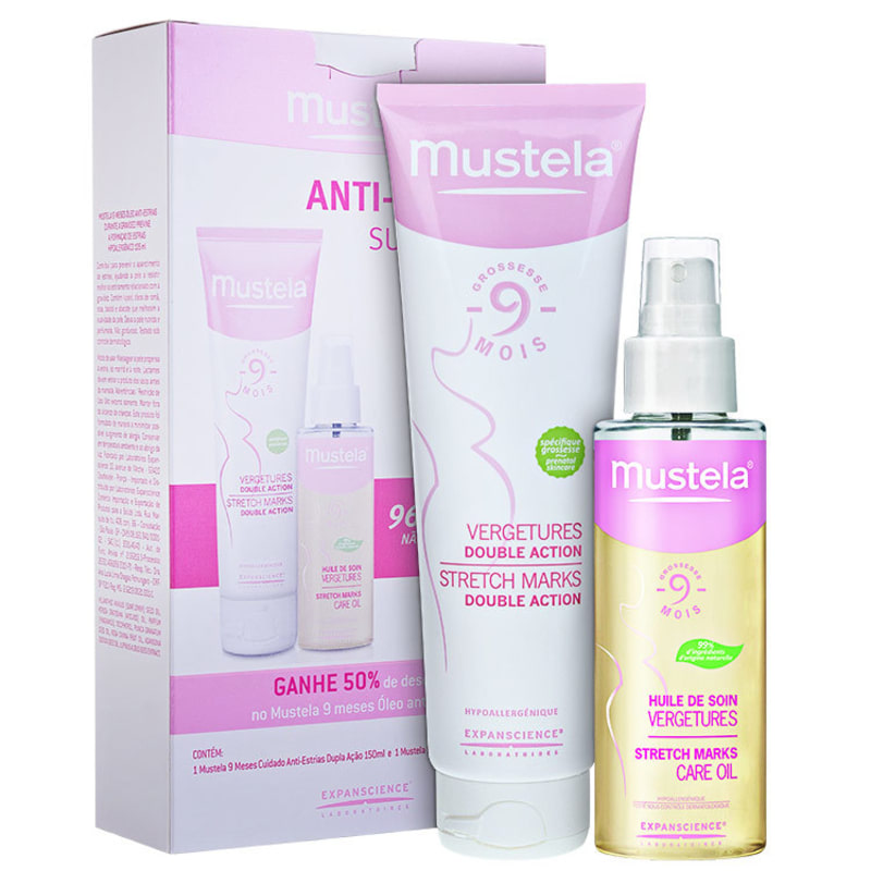 Mustela 9 Mois Vergetures Huile et Crème Kit (2 Produtos)