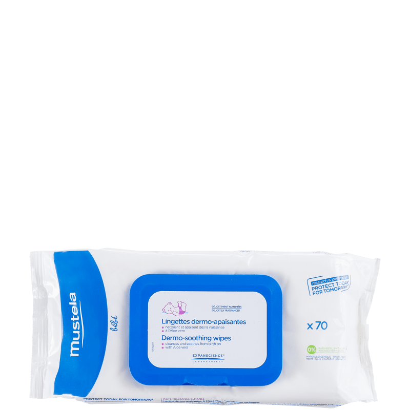 Mustela Bébé Lingettes Dermo-Apaisantes - Lenços de Limpeza (70 unidades)