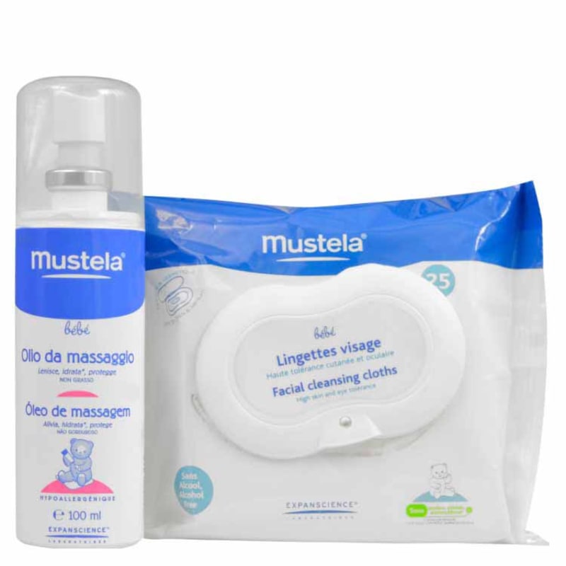Mustela Mustela Lingettes de Massage Kit (2 Produtos)