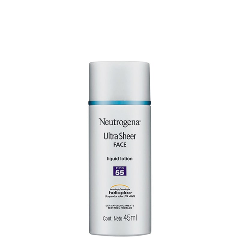 Neutrogena Ultra Sheer Liquid Lotion FPS 55 - Protetor Solar Facial em Loção 45ml