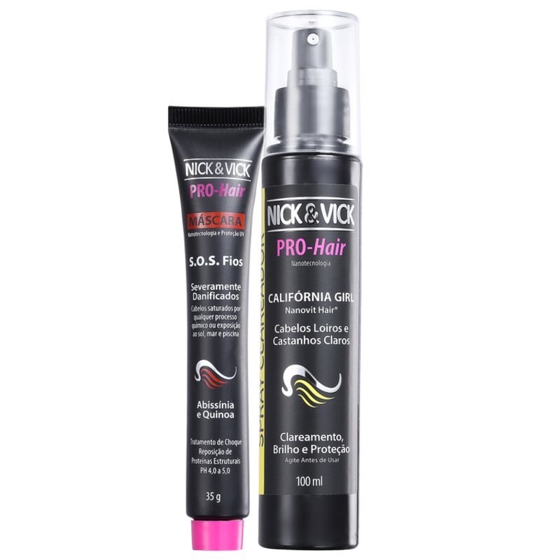 Nick & Vick PRO-Hair California Girl - Spray Clareador + Máscara S.O.S