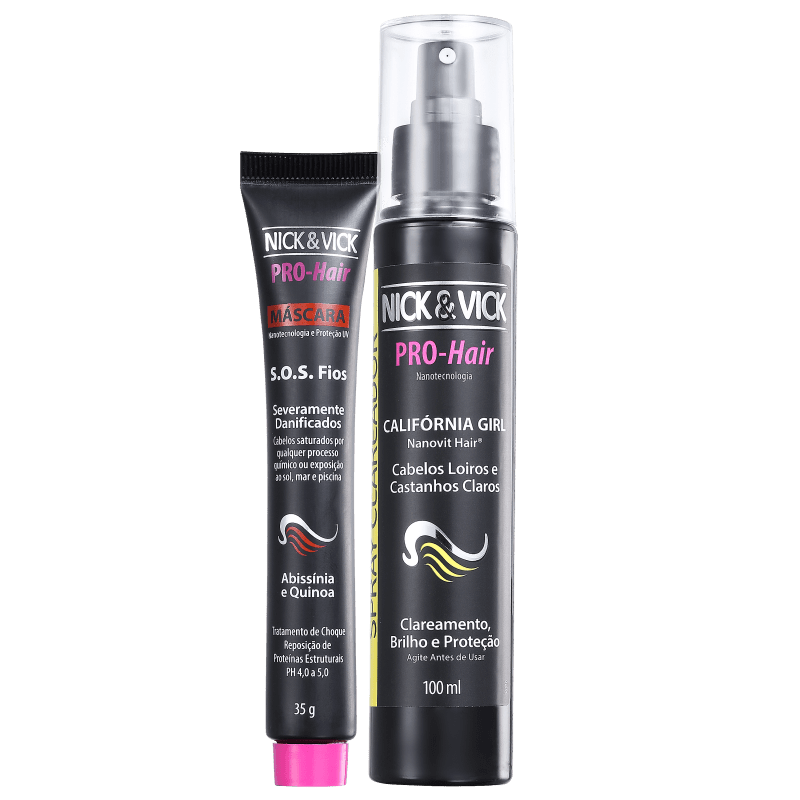 Nick & Vick PRO-Hair California Girl - Spray Clareador + Máscara S.O.S